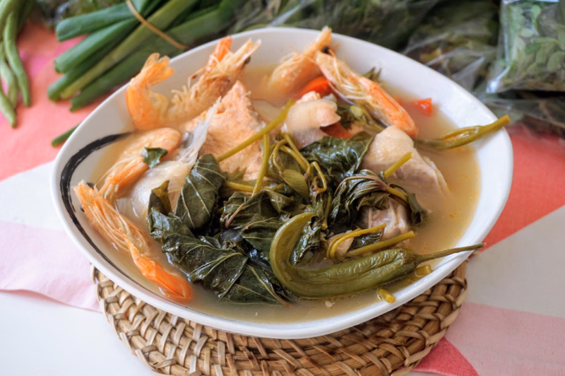Beef sinigang with kangkong