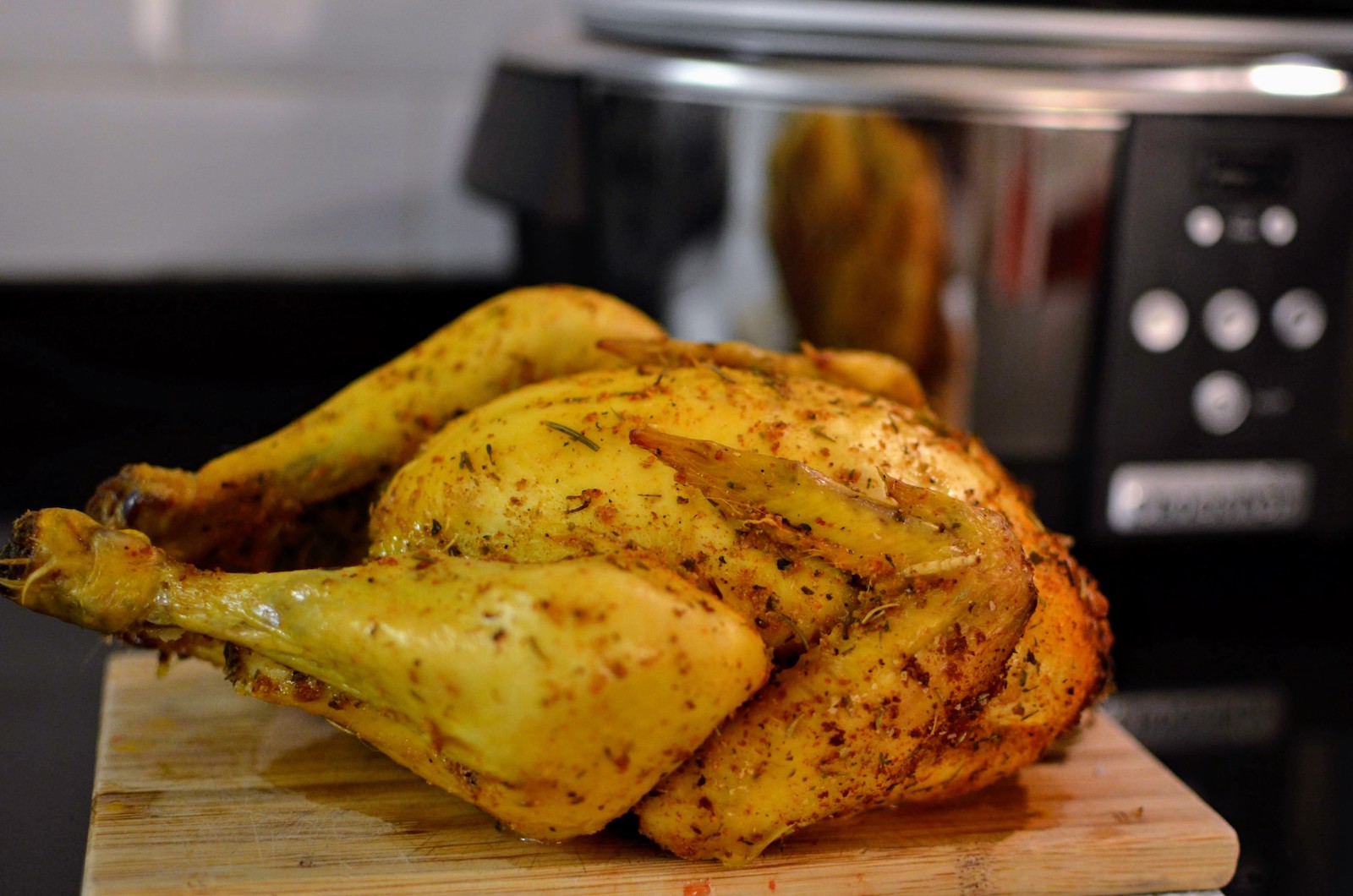 Chicken recently cooked from slow cooker