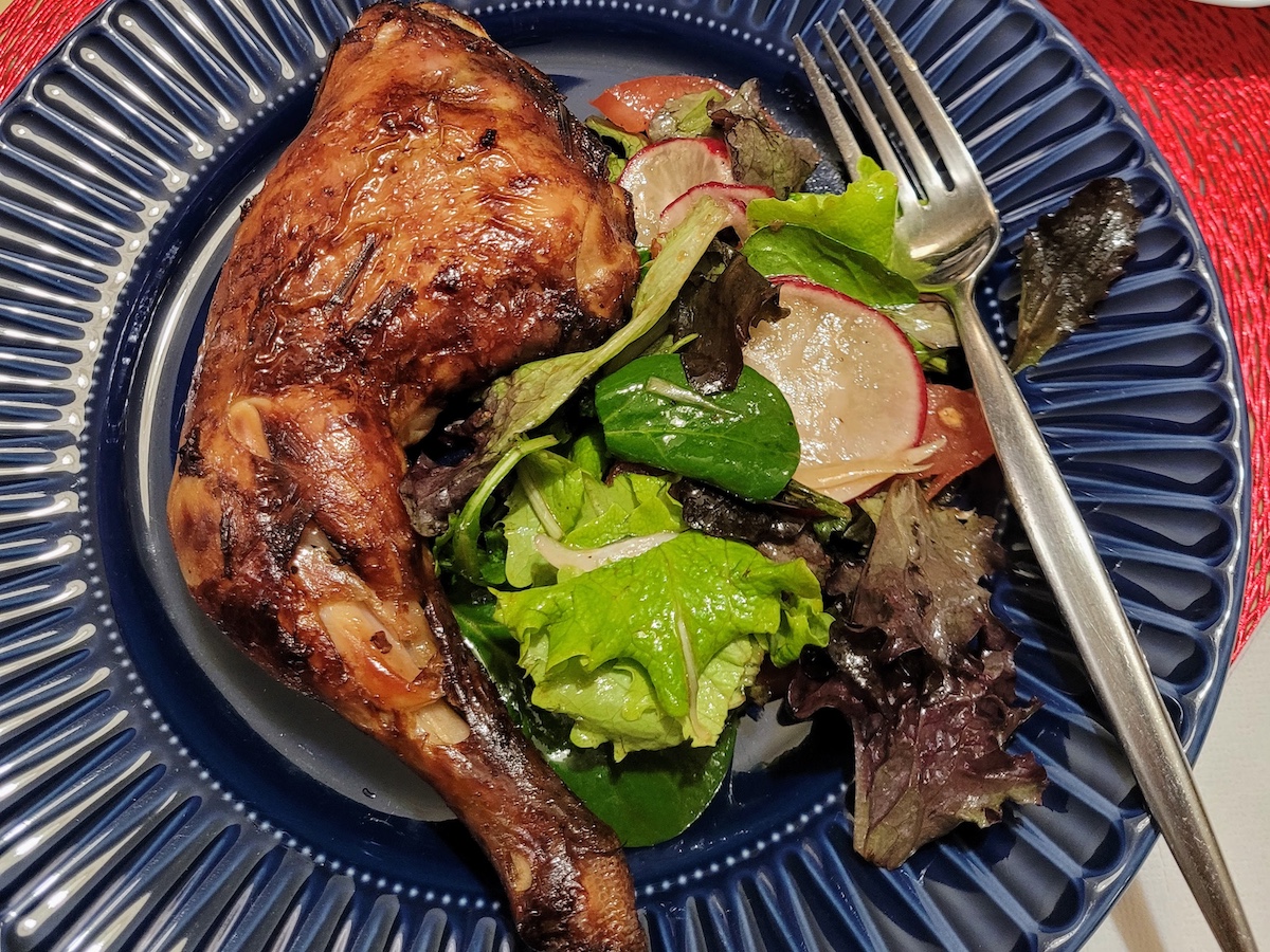 Chicken Inasal served on a plate