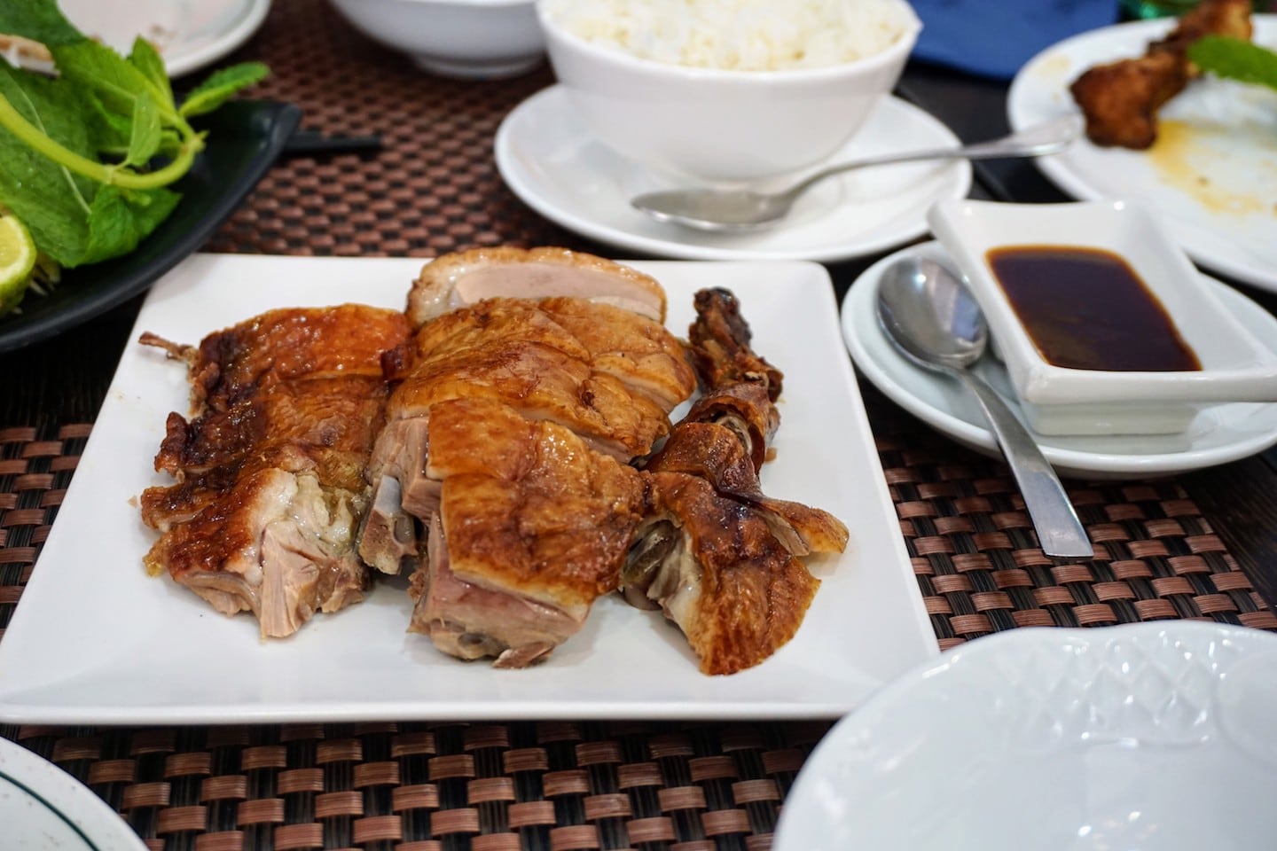 Crispy fried duck