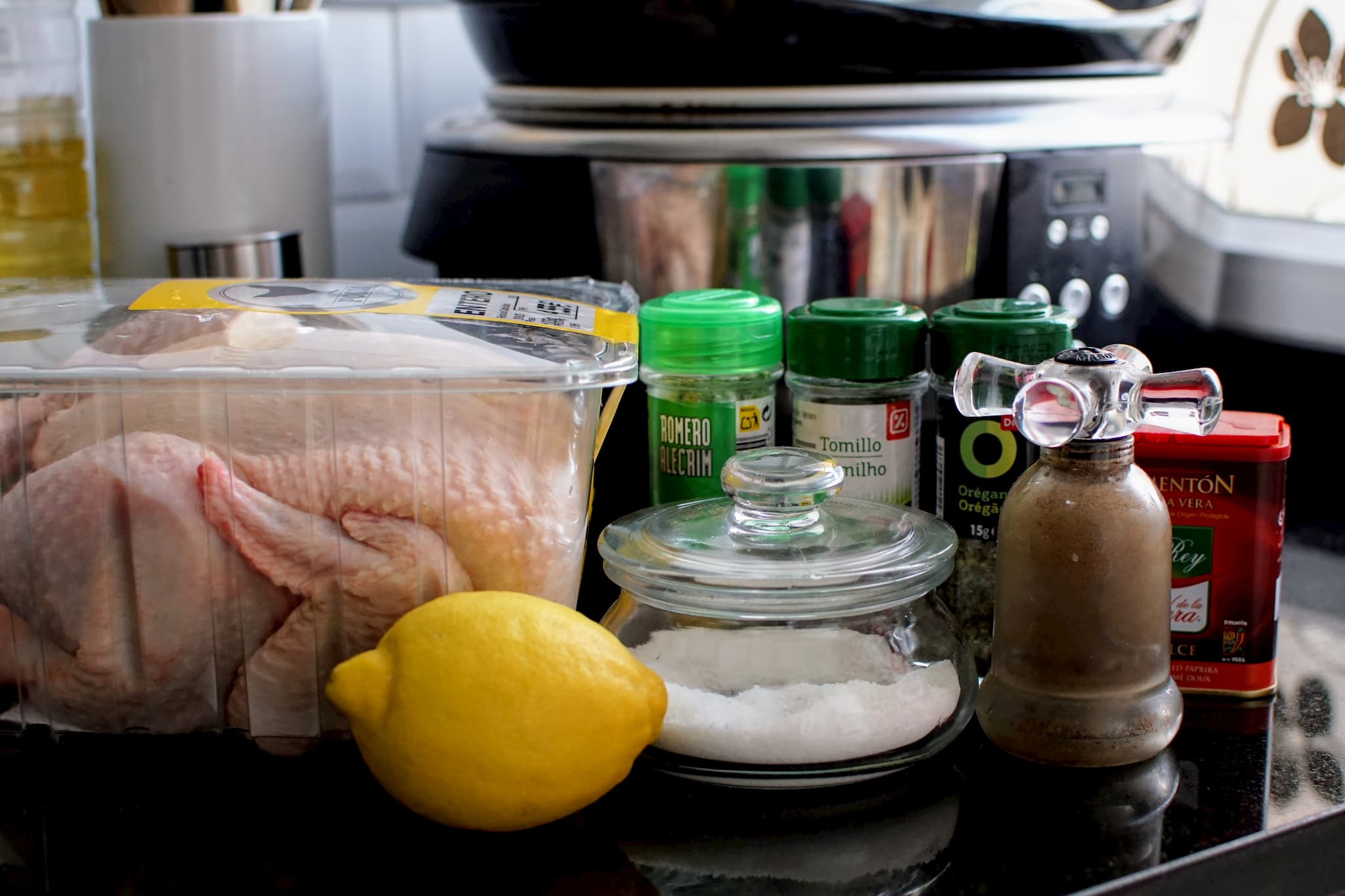 All the ingredients for cooking chicken roast recipe