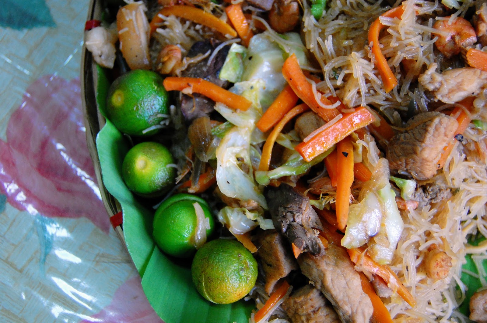 Pancit Guisado Espesyal served on a plate