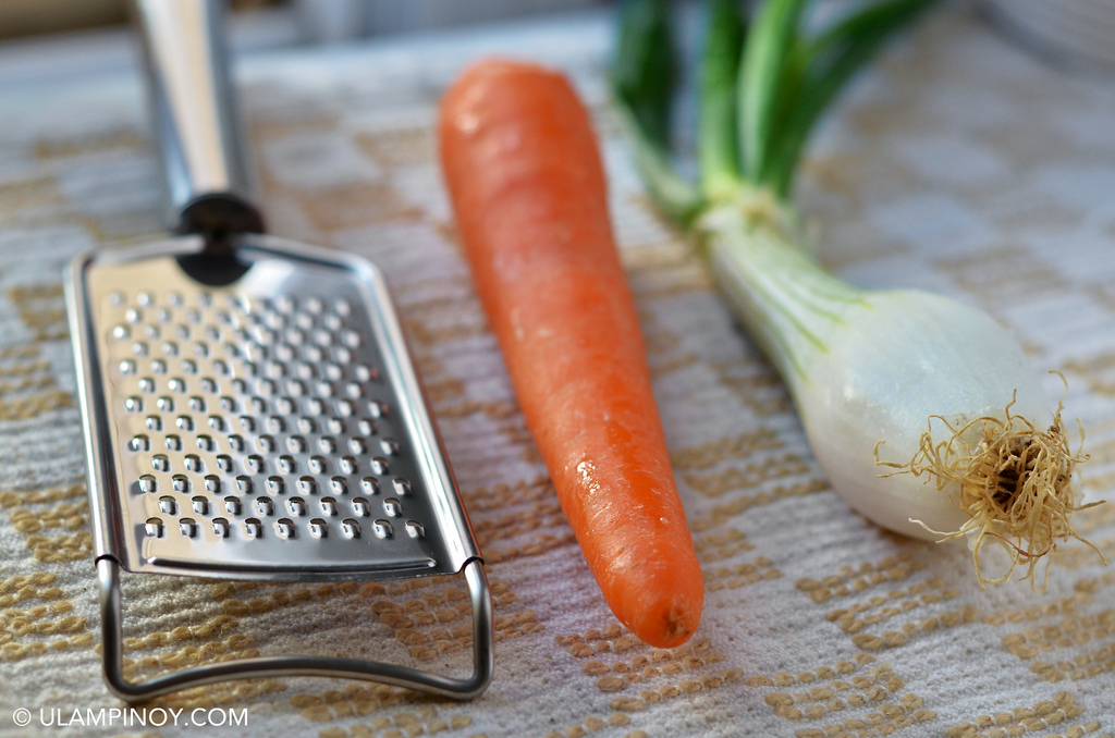 Shredder, carrot and spring onion