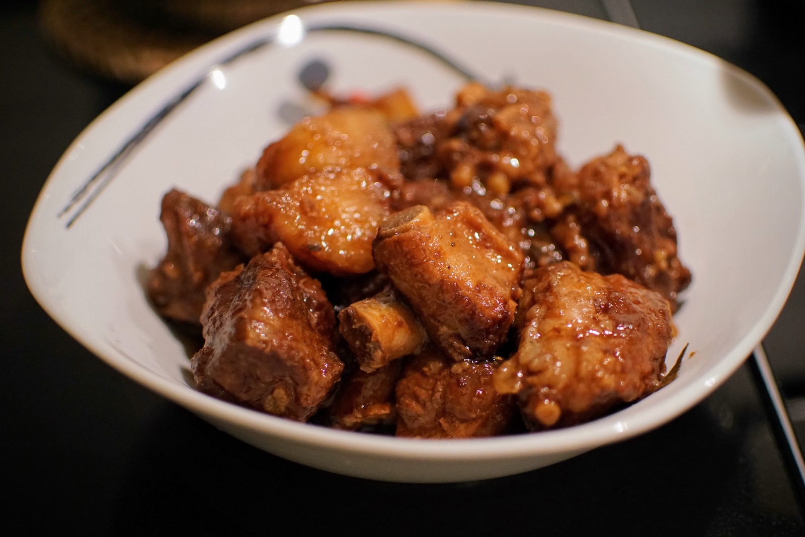 Pork spare ribs adobo