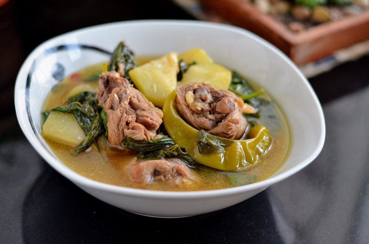 Chicken Tinola served on a bowl