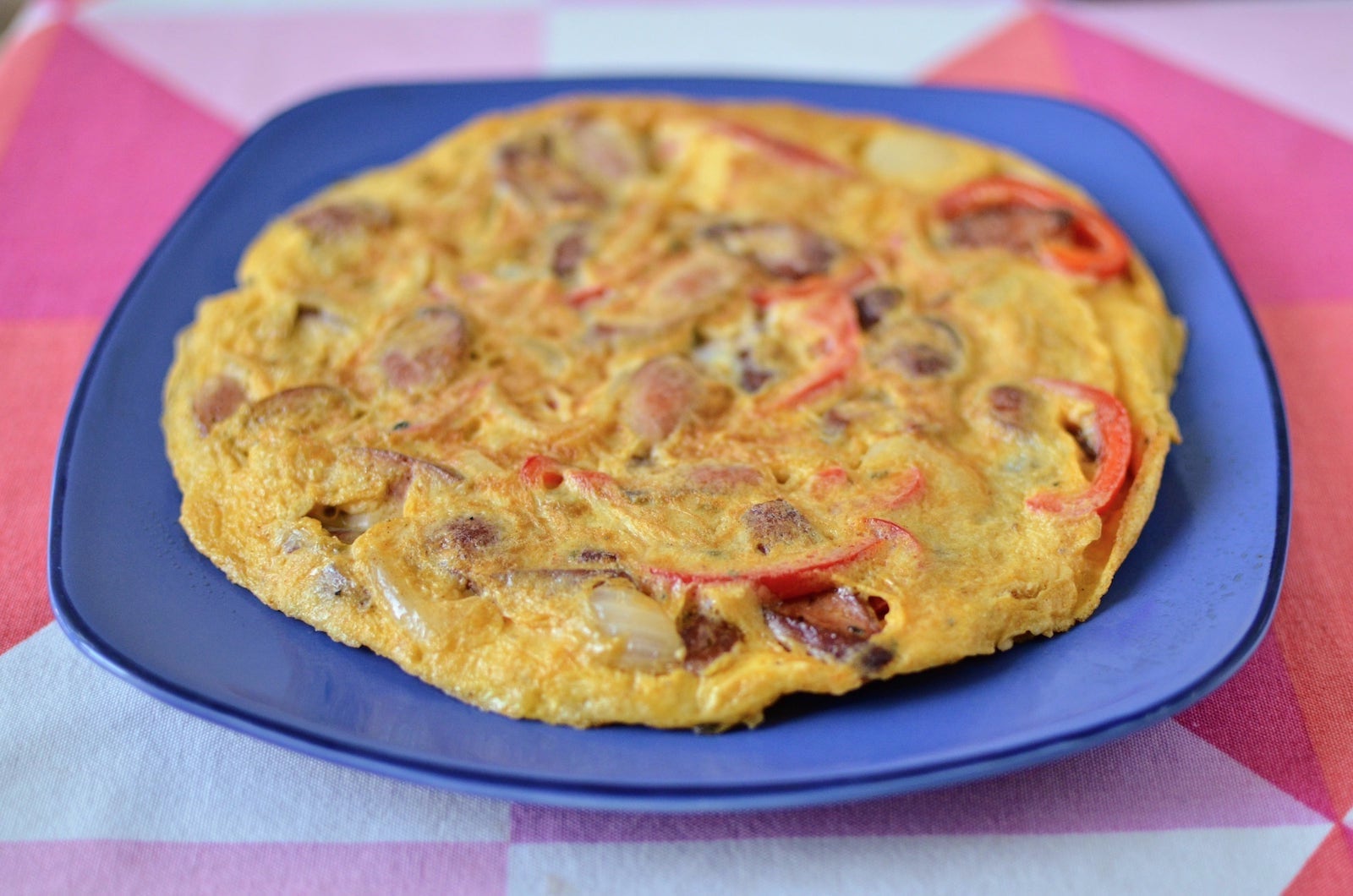 Tortang Hotdog on a plate